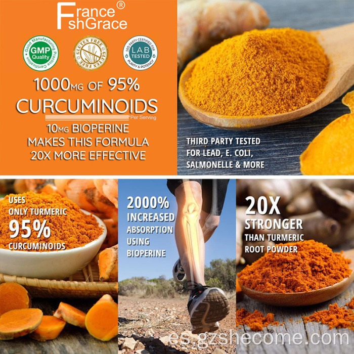 Curcumina Cúrcuma Suplementos de curcumina de mayor absorción